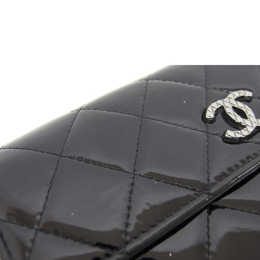 CHANEL シャネル/ブリリアント マトラッセ/パテントレザー/二つ折り財布/ブラック/A50107//20218812/Bランク/04