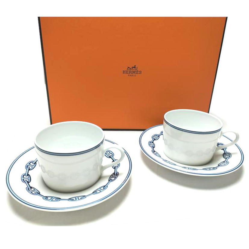 HERMES エルメス/シェーヌダンクル カップ&ソーサー ペア//Sランク/52