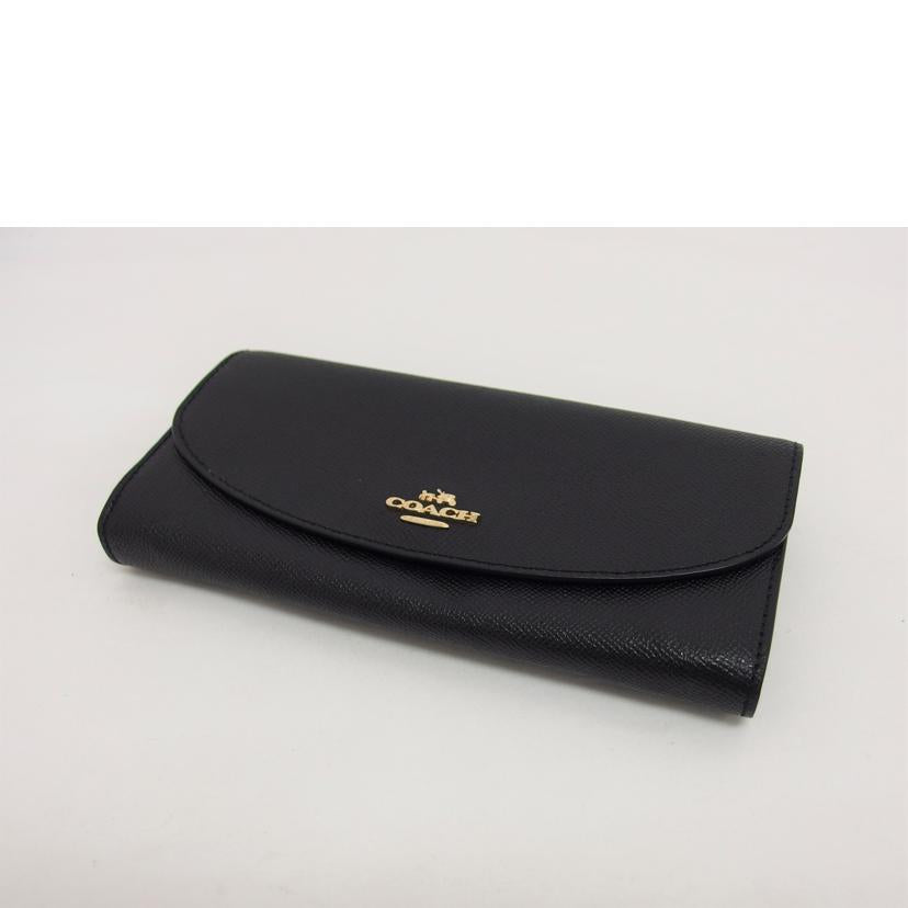 COACH コーチ/クロスグレインレザー二つ折り長財布/ブラック/F54009//G1780/ABランク/04