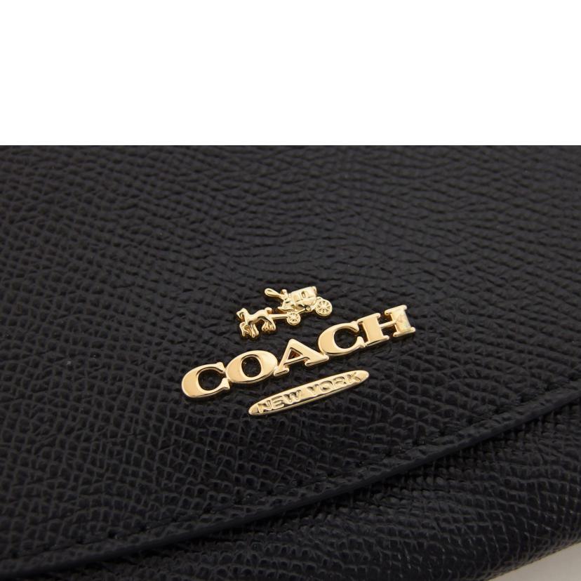 COACH コーチ/クロスグレインレザー二つ折り長財布/ブラック/F54009//G1780/ABランク/04