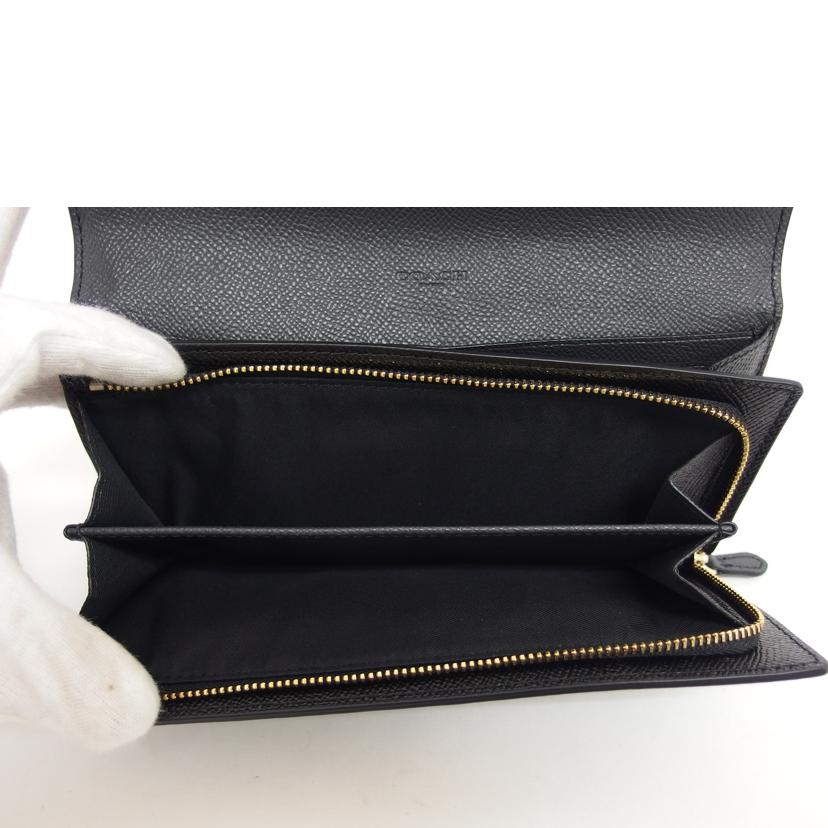 COACH コーチ/クロスグレインレザー二つ折り長財布/ブラック/F54009//G1780/ABランク/04