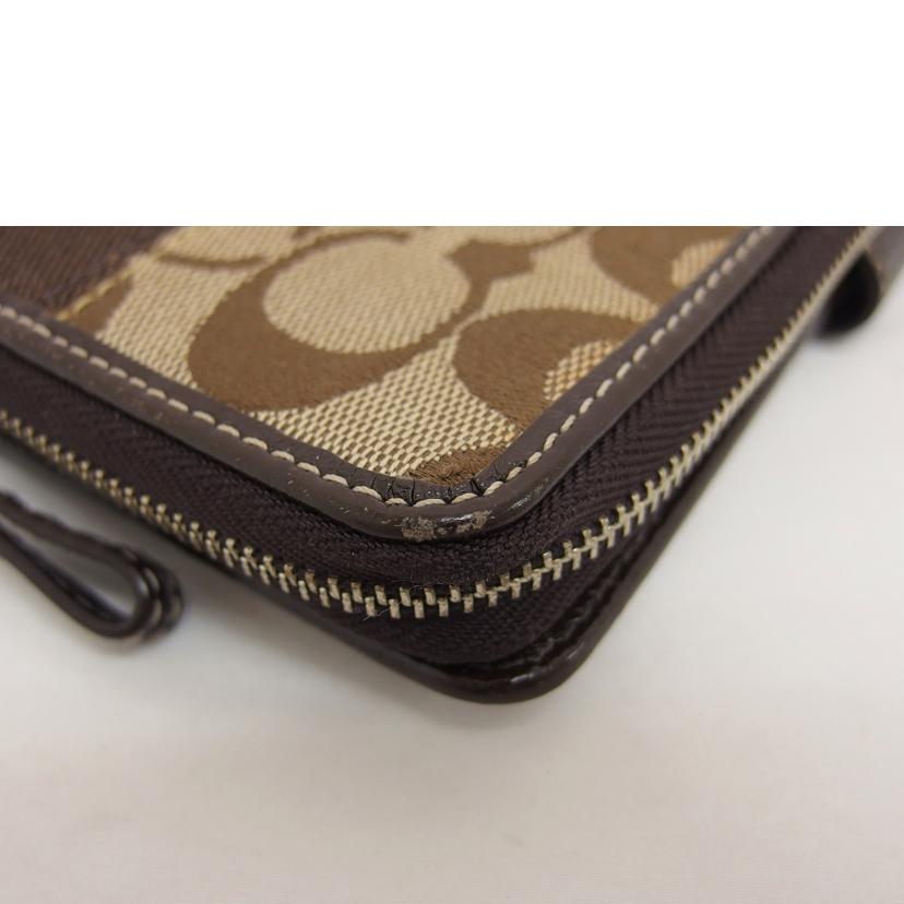 COACH コーチ/シグネチャー/二つ折りラウンドファスナー長財布//ABランク/04