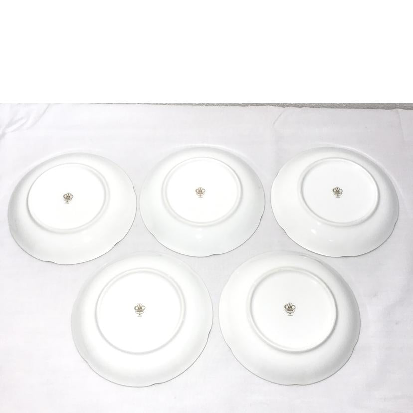 OHKURATOUEN 大倉陶園/ブルーローズ ゴールドラインプレート 銘々皿揃 5枚/8011//Sランク/51