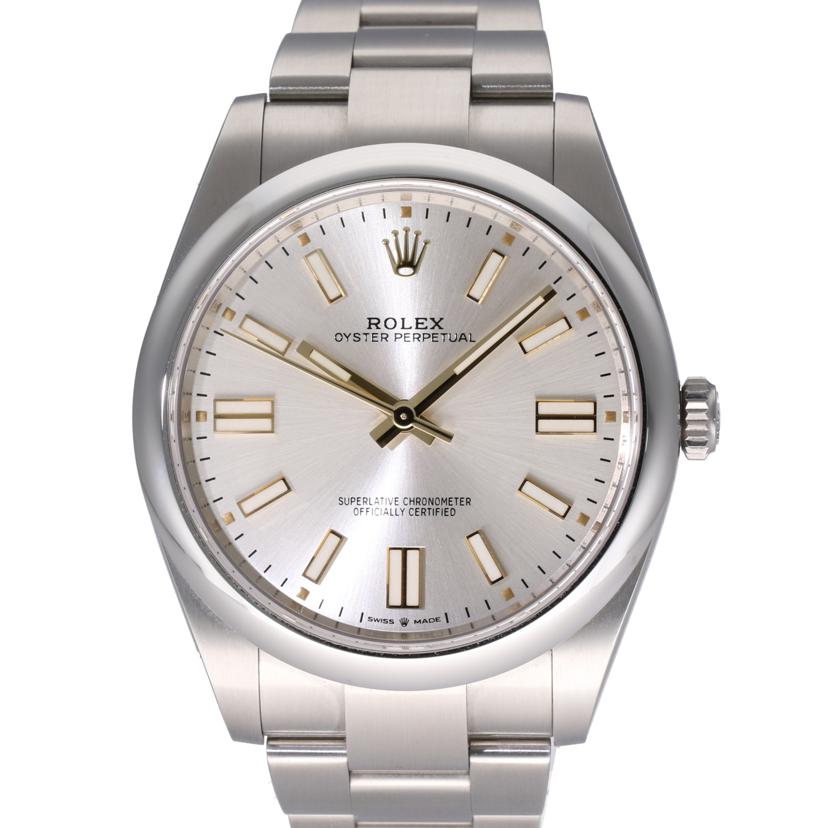 ROLEX ロレックス 腕時計 自動巻き ランダムルーレット 新ギャラ/オイスターパーペチュアル41・シルバー/124300//MT986672/Aランク/75