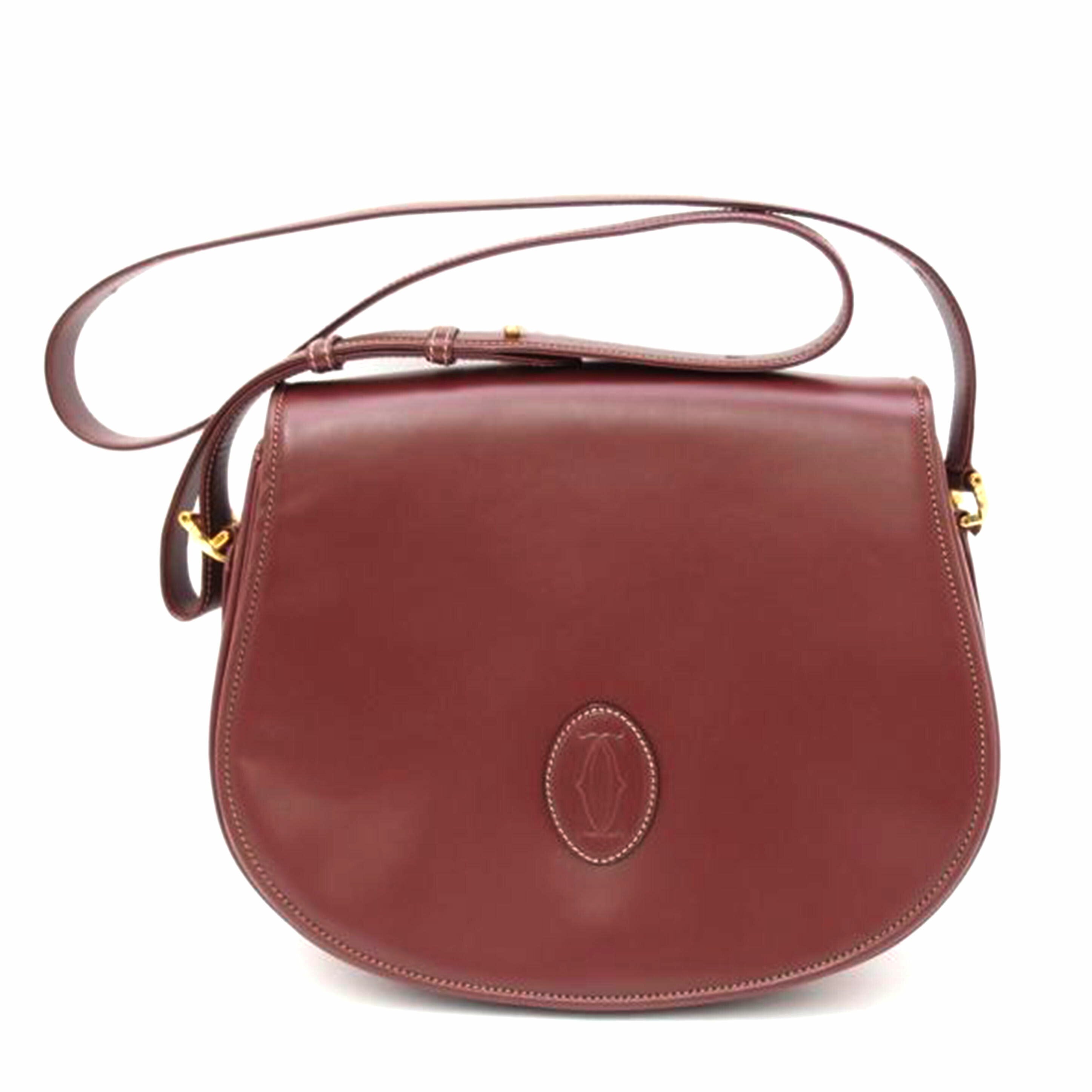 Cartier カルティエ 斜メ掛ケ レディース/マストドゥカルティエ・レザーショルダー/ボルドー//SAランク/69