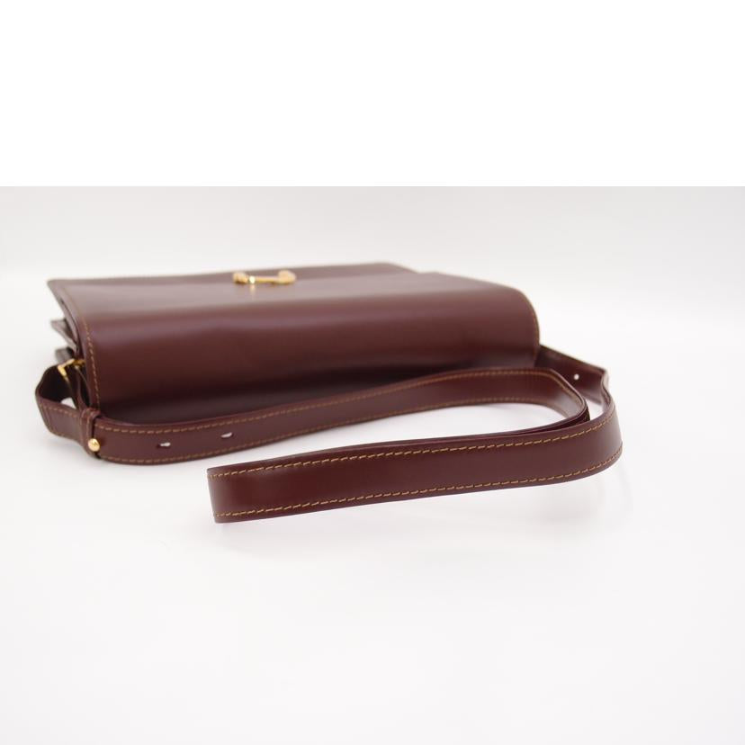 Cartier カルティエ 斜メ掛ケ レディース/マストドゥカルティエ・レザーショルダー/ボルドー//SAランク/69