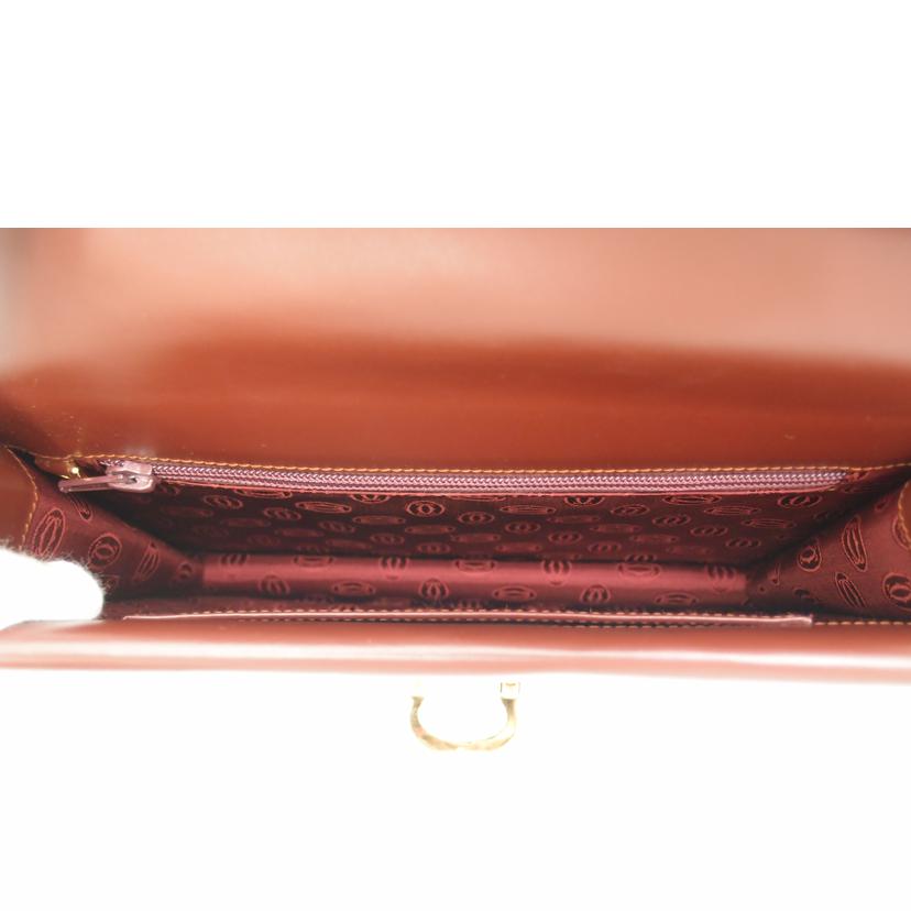 Cartier カルティエ 斜メ掛ケ レディース/マストドゥカルティエ・レザーショルダー/ボルドー//SAランク/69