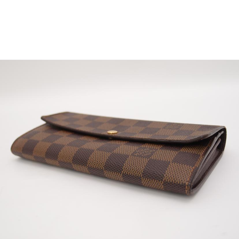 LOUIS VUITTON ルイ・ヴィトン 長財布 二つ折り 市松模様 メンズ レディース/ポルトフォイユ・サラ/ダミエ・エベヌ/N61734//CA3087/ABランク/69