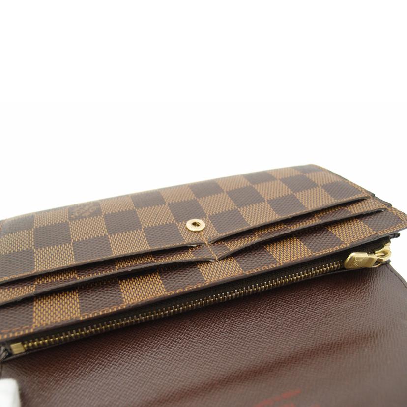 LOUIS VUITTON ルイ・ヴィトン 長財布 二つ折り 市松模様 メンズ レディース/ポルトフォイユ・サラ/ダミエ・エベヌ/N61734//CA3087/ABランク/69