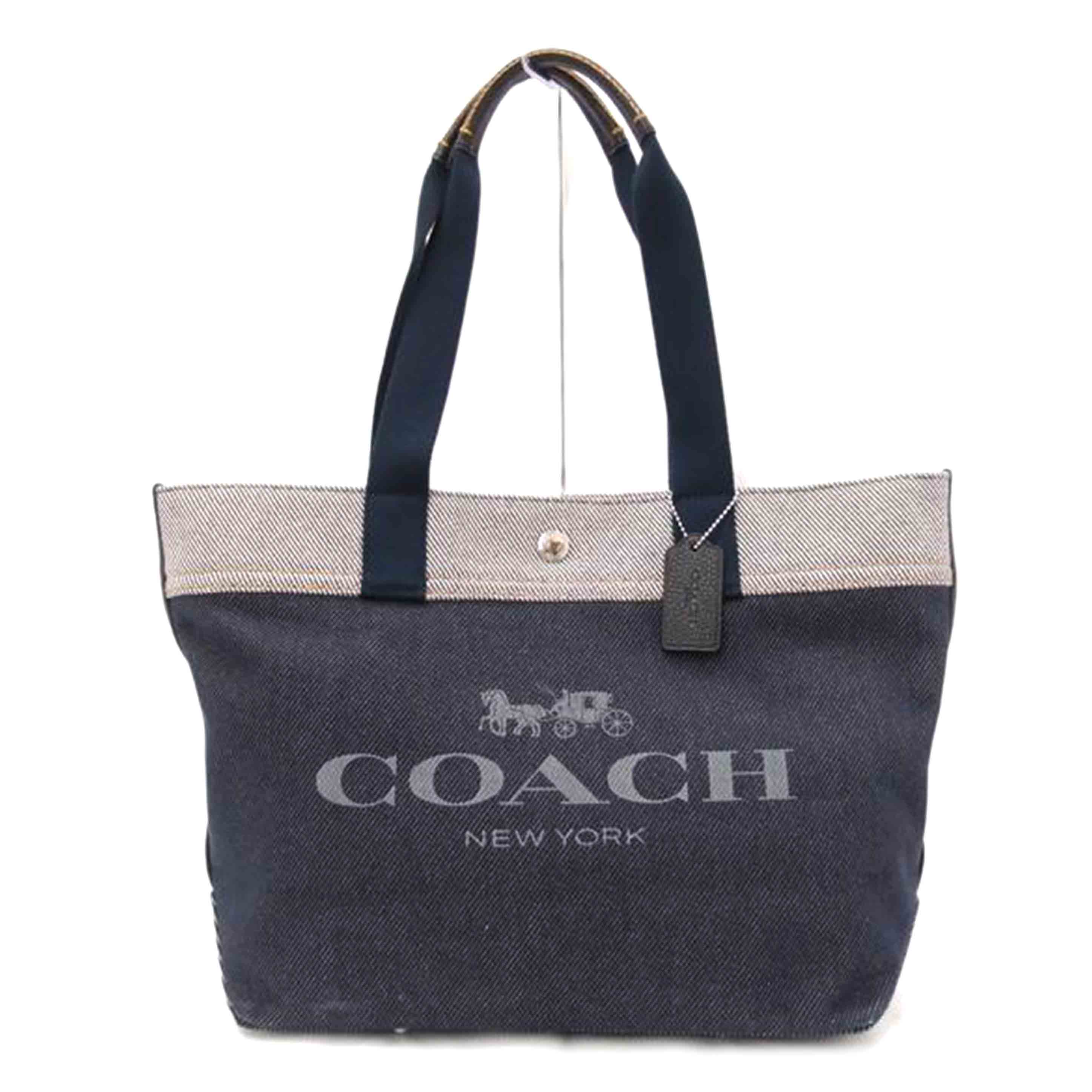 COACH ハンドバック ショルダーバッグ 紺 肩掛け レディース メンズ A4対応/デニムキャンバストート/ネイビー/F39904//K19**/SAランク/69