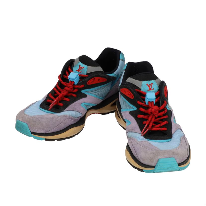 LV ルイヴィトン LOIS VUITTON トレイルラインスニーカー メンズ7 1/2 26㎝ ブルー パープル スウェード/LV スニーカー メンズ7.5//FD0***/Bランク/37