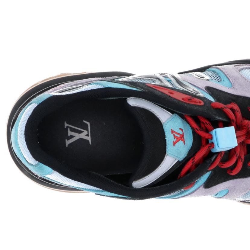 LV ルイヴィトン LOIS VUITTON トレイルラインスニーカー メンズ7 1/2 26㎝ ブルー パープル スウェード/LV スニーカー メンズ7.5//FD0***/Bランク/37