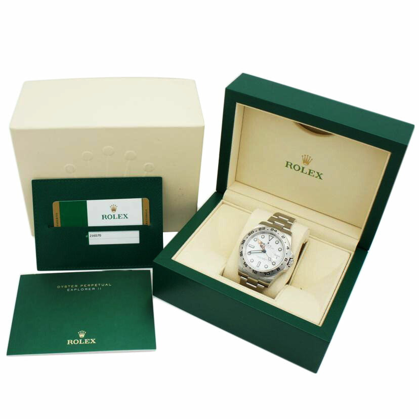 ROLEX ロレックス 腕時計 自動巻き ランダムルーレット ホワイト/エクスプローラーII・ホワイト/ランダム番/216570//50A09860/ABランク/75
