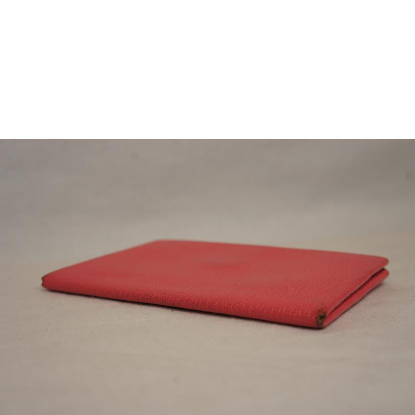 HERMES エルメス/カルヴィ/カードケース/ピンク//Bランク/92