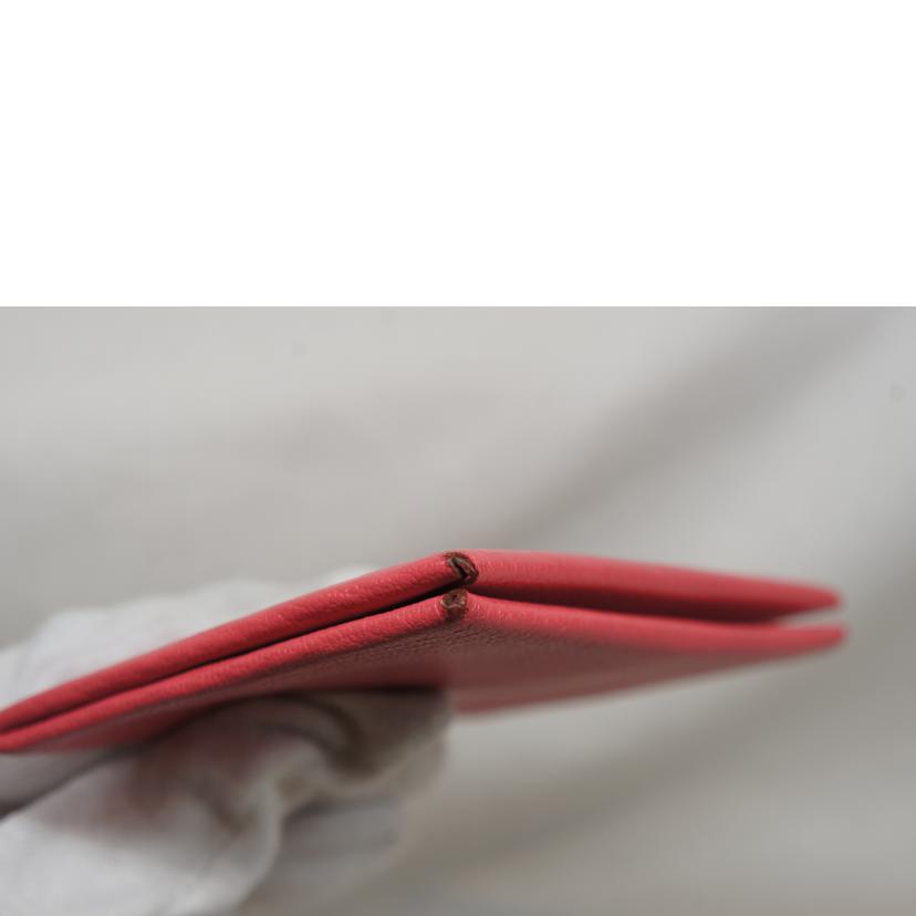 HERMES エルメス/カルヴィ/カードケース/ピンク//Bランク/92