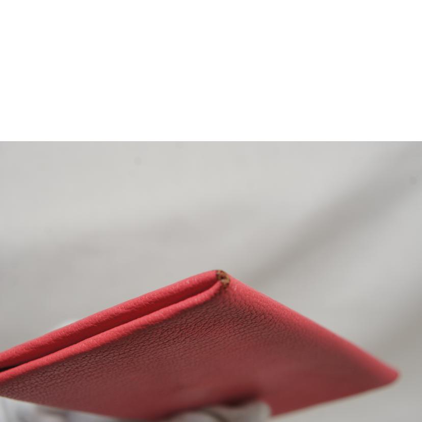 HERMES エルメス/カルヴィ/カードケース/ピンク//Bランク/92