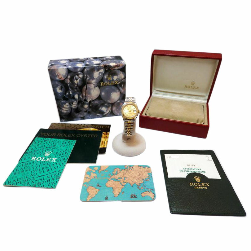 ROLEX ロレックス 腕時計 1997年頃製造 コンビ/デイトジャスト・レディース・SS×YG/U番/69173//U68**********/Aランク/75