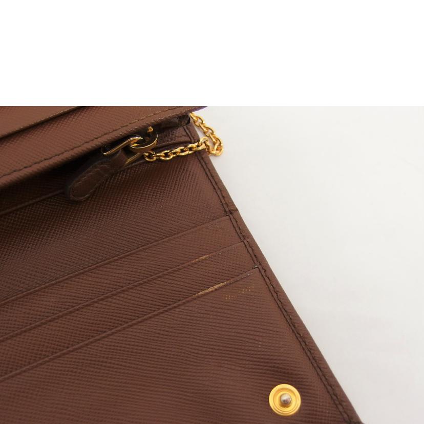 PRADA プラダ/サフィアーノ/二つ折り長財布/ブラウン/1MH132//236/Bランク/04