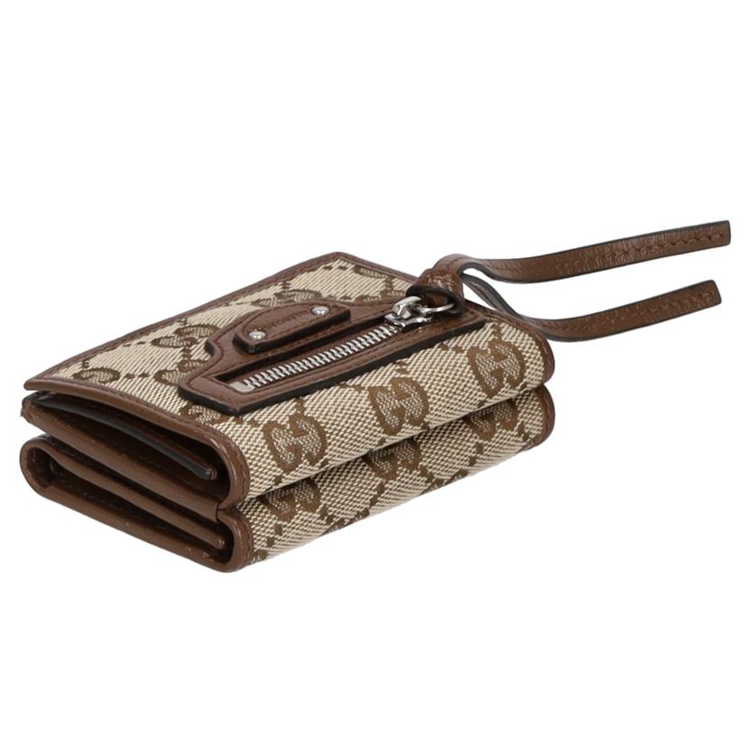 GUCCI グッチ/GGキャンバス三つ折りコンパクト財布/681708//ABランク/75