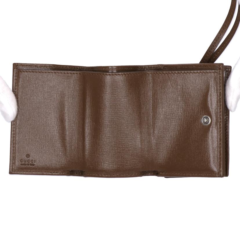 GUCCI グッチ/GGキャンバス三つ折りコンパクト財布/681708//ABランク/75