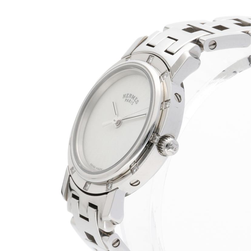 HERMES エルメス/クリッパー・ナクレ/12Pダイヤベゼル/クォーツ/CL4.230//2064566/ABランク/75