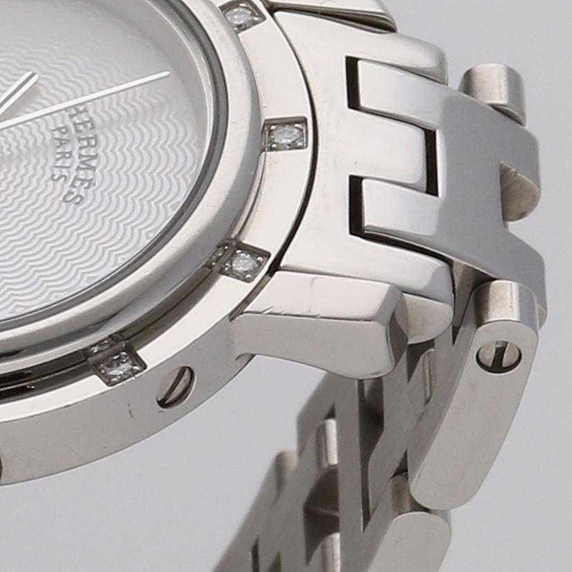 HERMES エルメス/クリッパー・ナクレ/12Pダイヤベゼル/クォーツ/CL4.230//2064566/ABランク/75