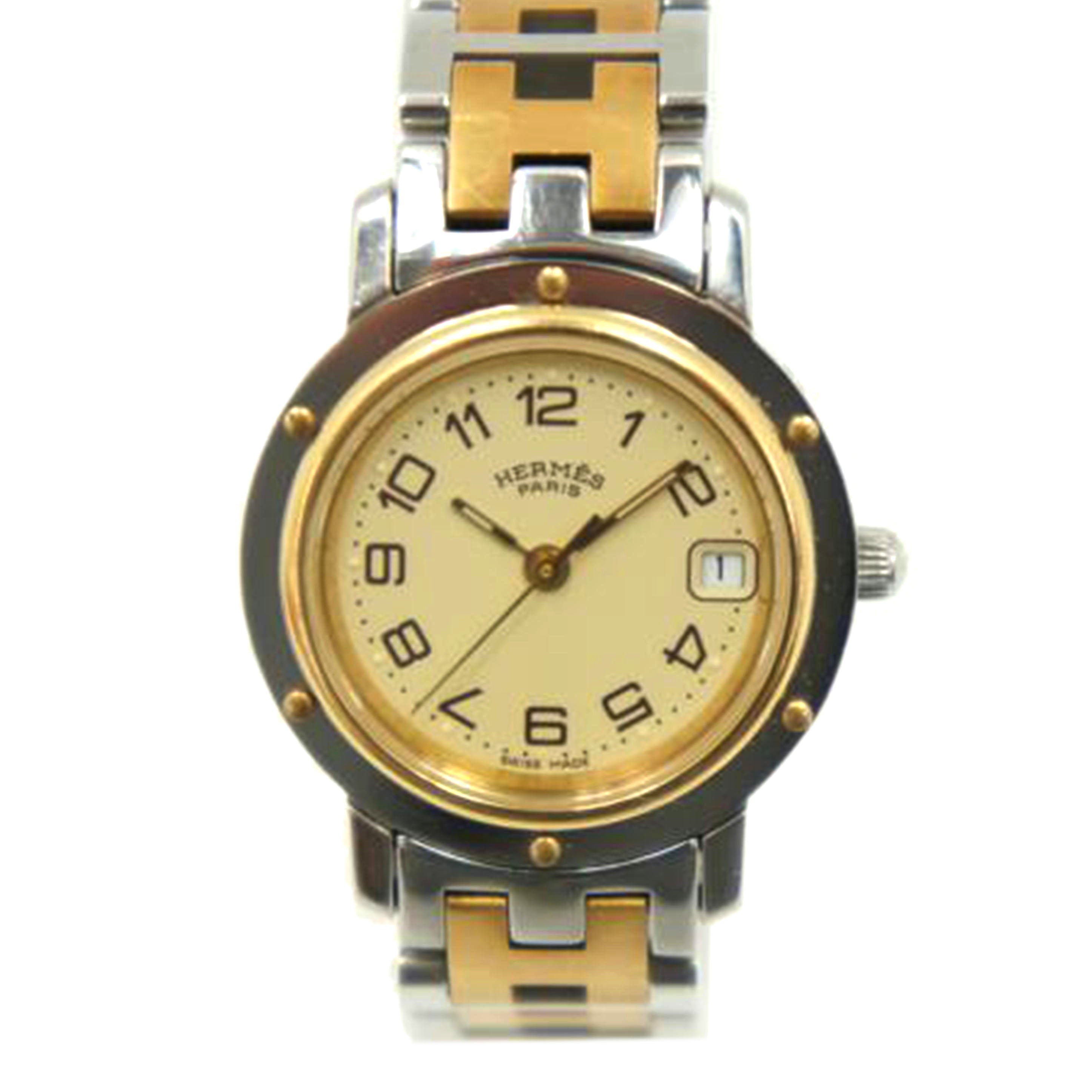 HERMES エルメス/クリッパー/レディース/クォーツ/アイボリー文字盤/CL4.220//1226928/Aランク/75