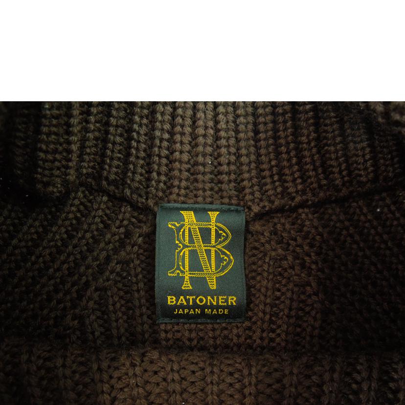 BATONER/BATONER 横山メリヤス ニットセーター ブラウン サイズ1 /BN-19FL-026//ABランク/83