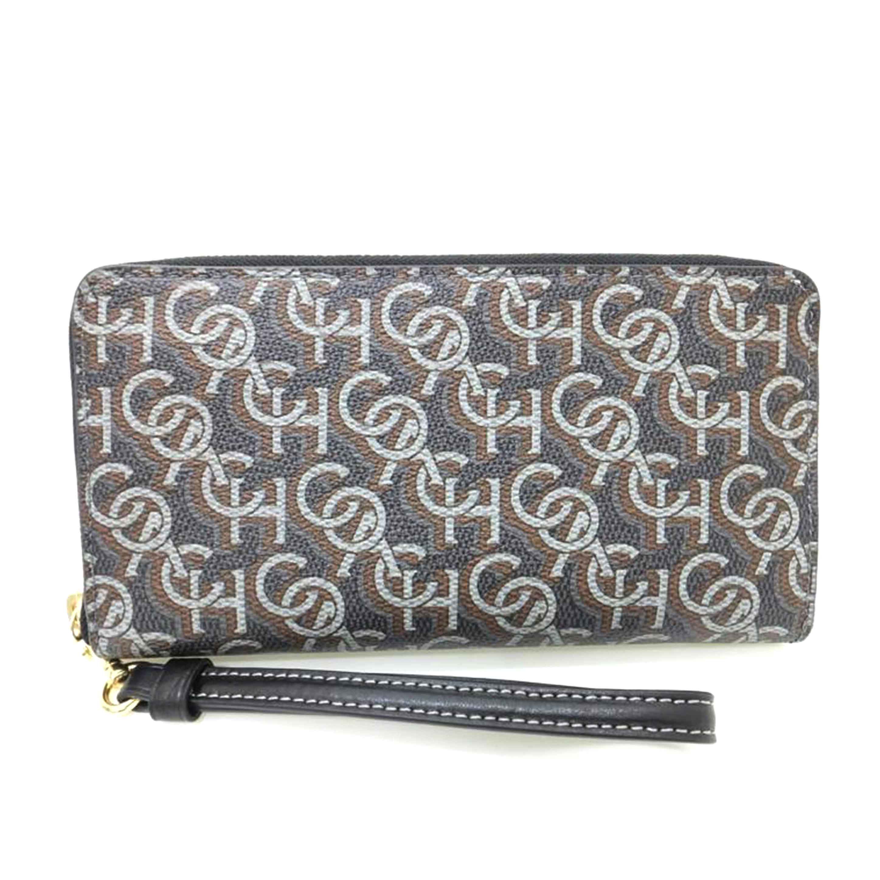 COACH コーチ/シグネチャーモノグラム/ラウンドジップ長財布/CF521//M22**/Aランク/88