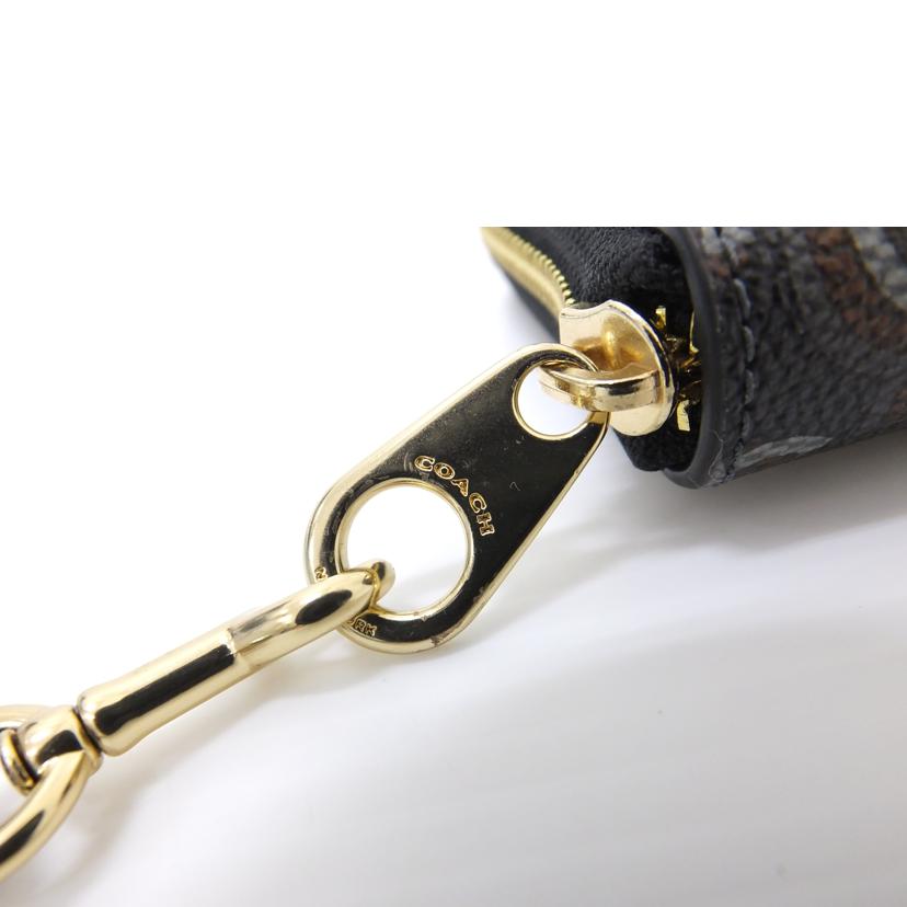 COACH コーチ/シグネチャーモノグラム/ラウンドジップ長財布/CF521//M22**/Aランク/88