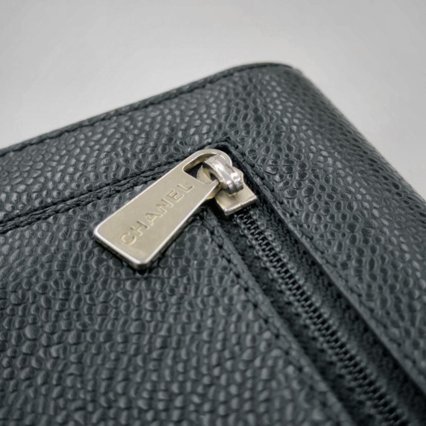 CHANEL シャネル/ココマークステッチキャビアスキン長財布//6283703/ABランク/75