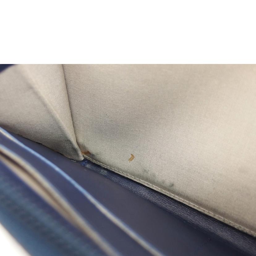 CHANEL シャネル/キャビアスキン/ココマークラウンドファスナー長財布/ネイビー//13684374/Bランク/04