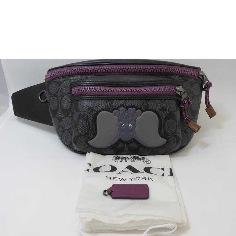 COACH/シグネチャーダンボプリントウエストポーチ/ディズニーコラボ/89905//M1921/Aランク/90