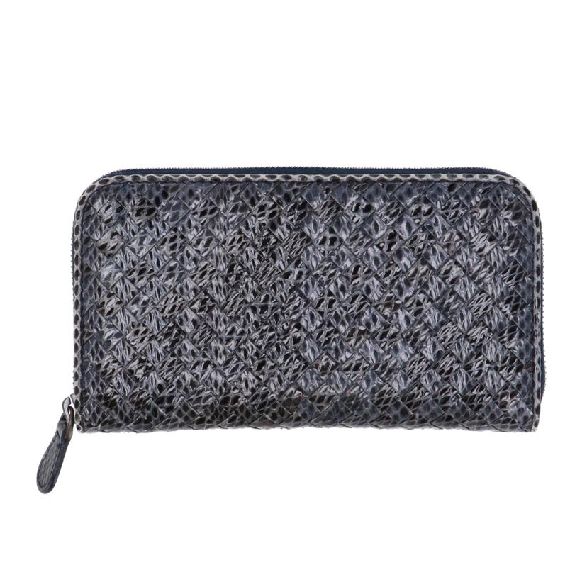 BOTTEGA VENETA ボッテガヴェネタ/パイソン/イントレチャートラウンド長財布//B053801871/ABランク/75