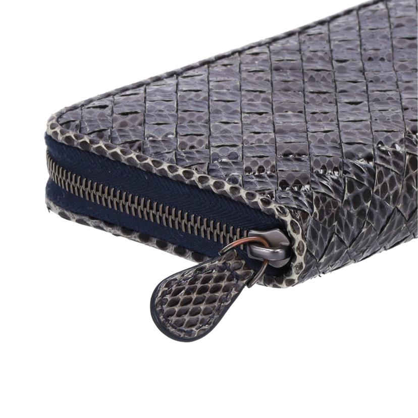 BOTTEGA VENETA ボッテガヴェネタ/パイソン/イントレチャートラウンド長財布//B053801871/ABランク/75