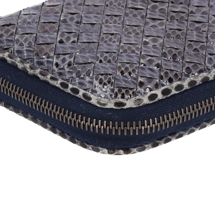 BOTTEGA VENETA ボッテガヴェネタ/パイソン/イントレチャートラウンド長財布//B053801871/ABランク/75