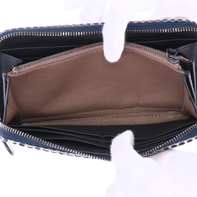 BOTTEGA VENETA ボッテガヴェネタ/パイソン/イントレチャートラウンド長財布//B053801871/ABランク/75