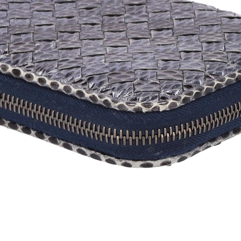 BOTTEGA VENETA ボッテガヴェネタ/パイソン/イントレチャートラウンド長財布//B053801871/ABランク/75