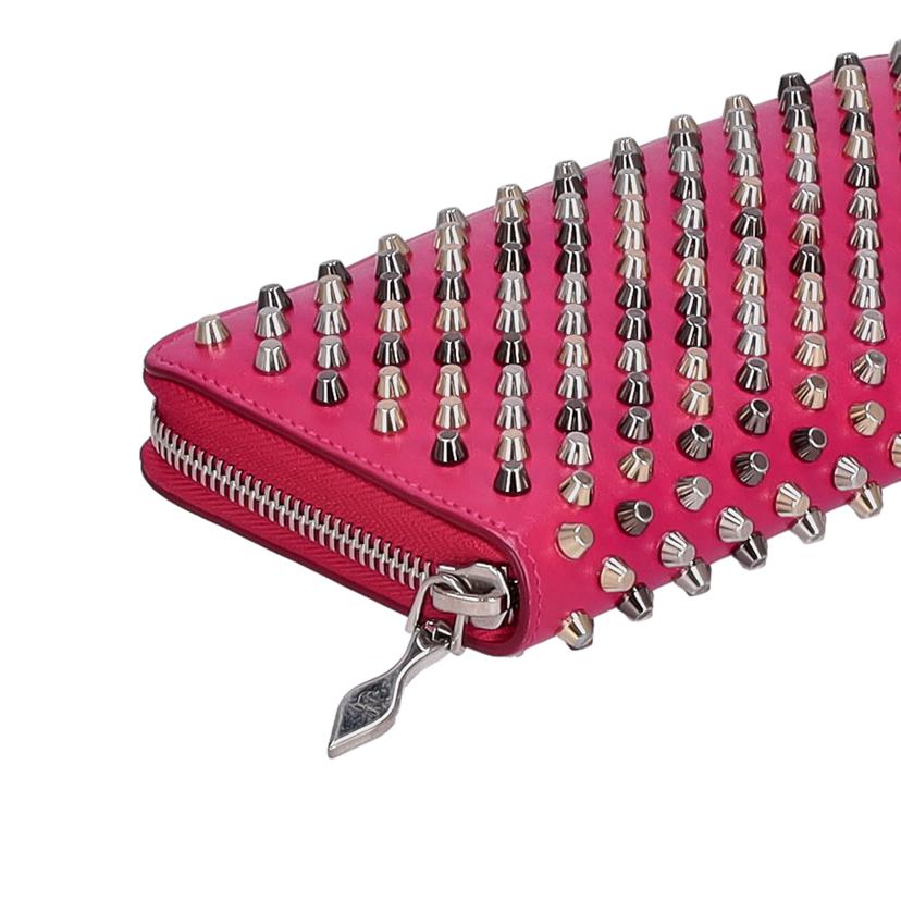 C.Louboutin ルブタン/パネトーネスタッズレザーコンチネンタルウォレット/ピンク系/1175161//ABランク/85