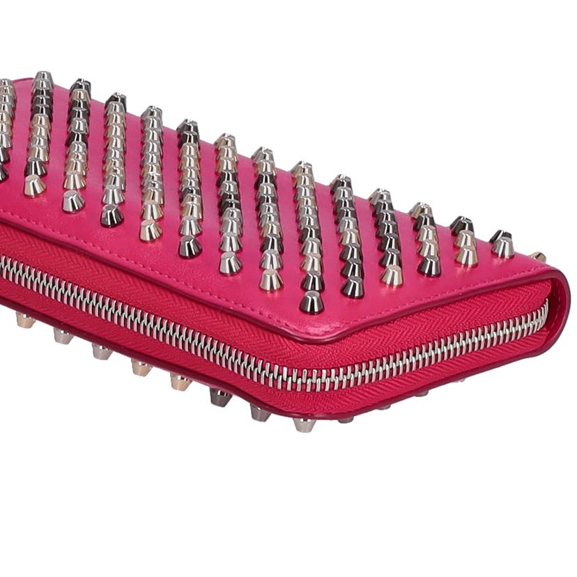 C.Louboutin ルブタン/パネトーネスタッズレザーコンチネンタルウォレット/ピンク系/1175161//ABランク/85