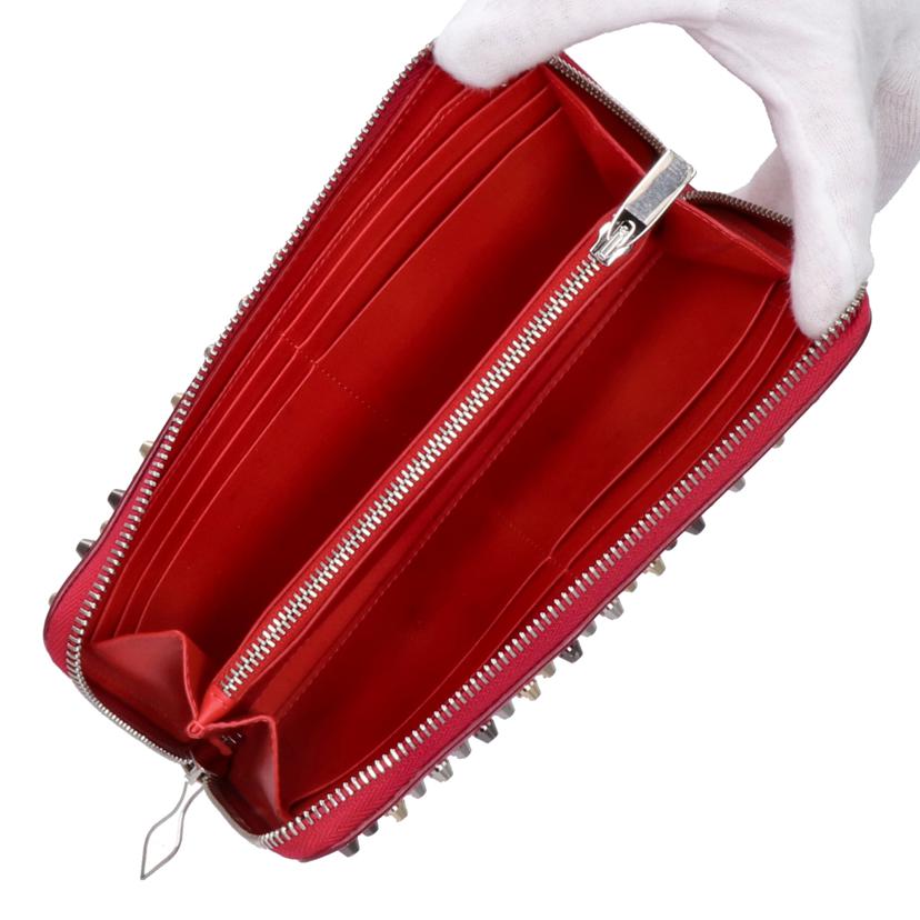 C.Louboutin ルブタン/パネトーネスタッズレザーコンチネンタルウォレット/ピンク系/1175161//ABランク/85