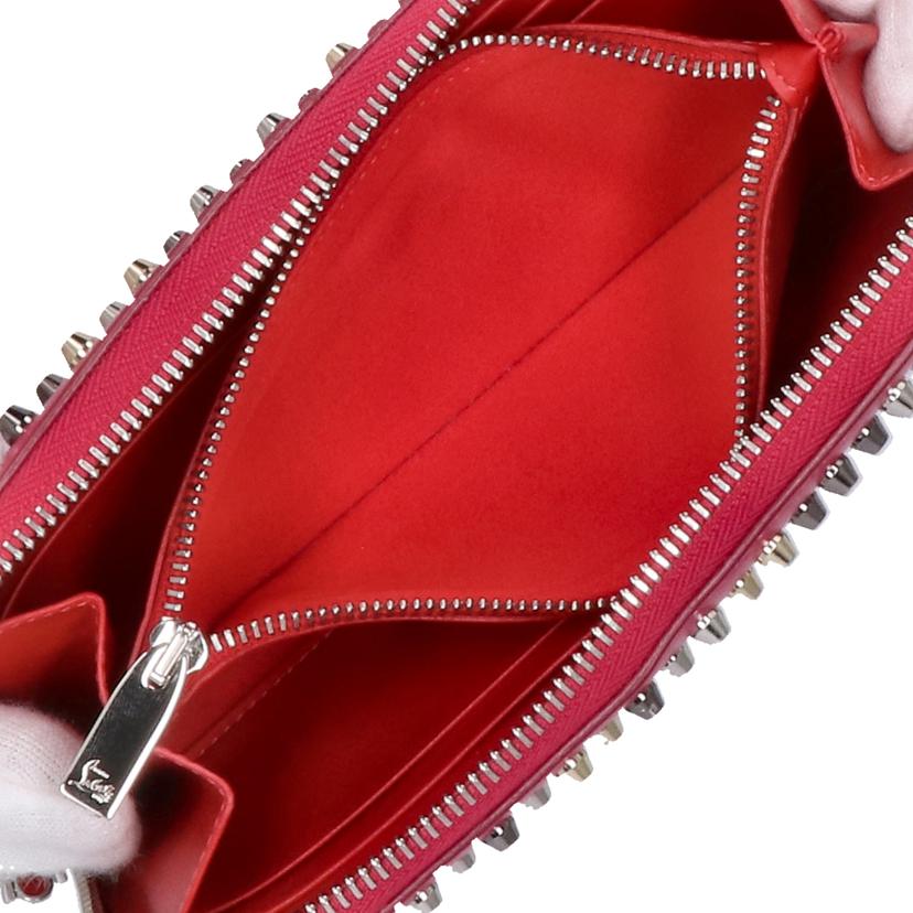 C.Louboutin ルブタン/パネトーネスタッズレザーコンチネンタルウォレット/ピンク系/1175161//ABランク/85