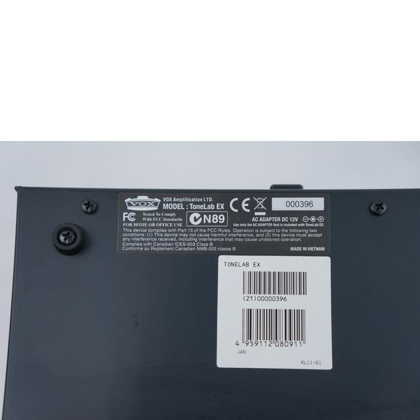 VOX ヴォックス/エフェクター/TONE LAB EX//000396/ABランク/67