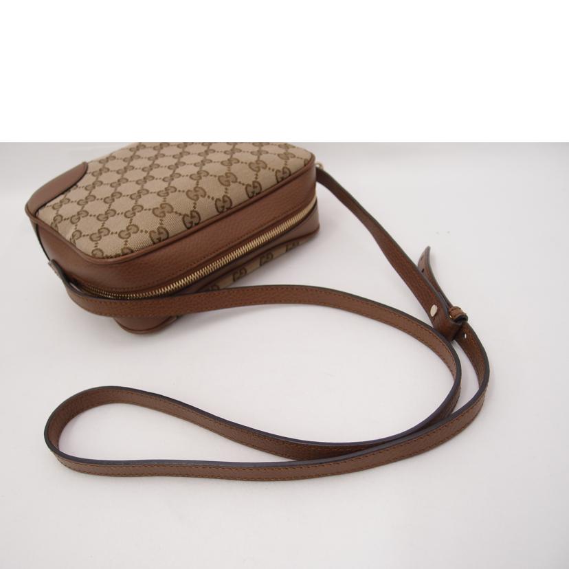 GUCCI グッチ ショルダーバック 茶 レディース 肩掛け 斜め掛け/GGキャンバスショルダー/ブラウン/449413//520***/SAランク/69