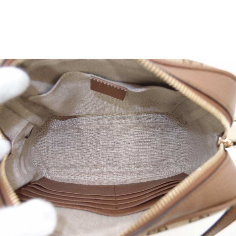 GUCCI グッチ ショルダーバック 茶 レディース 肩掛け 斜め掛け/GGキャンバスショルダー/ブラウン/449413//520***/SAランク/69