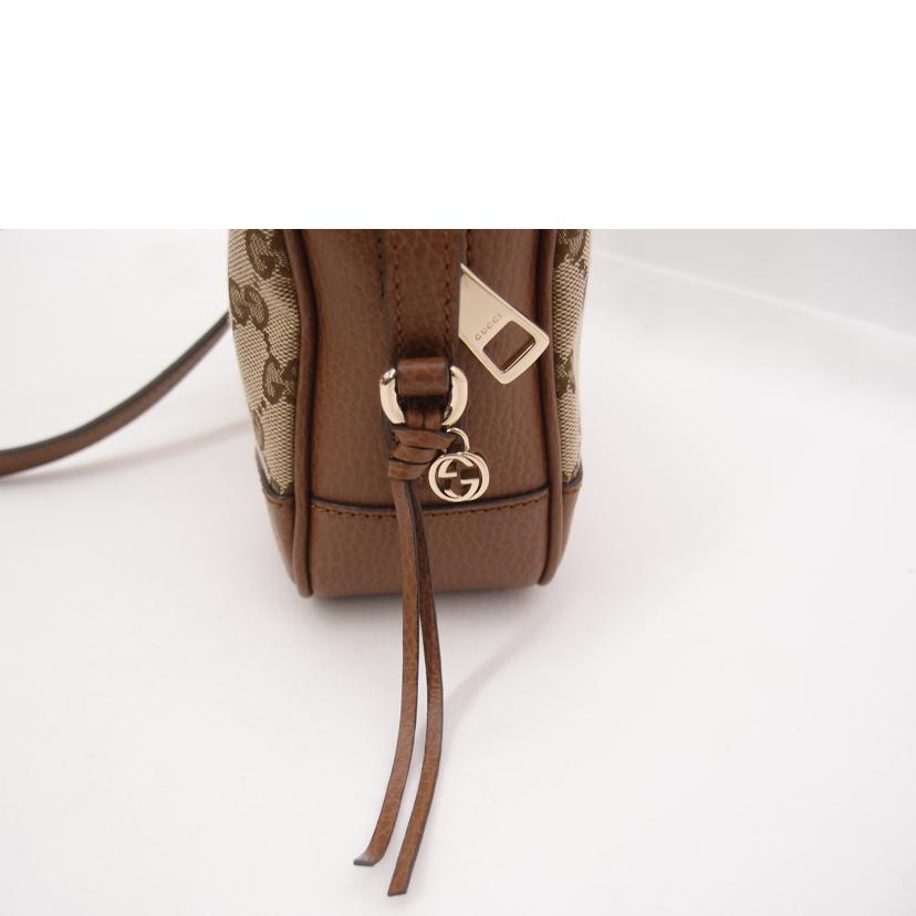 GUCCI グッチ ショルダーバック 茶 レディース 肩掛け 斜め掛け/GGキャンバスショルダー/ブラウン/449413//520***/SAランク/69