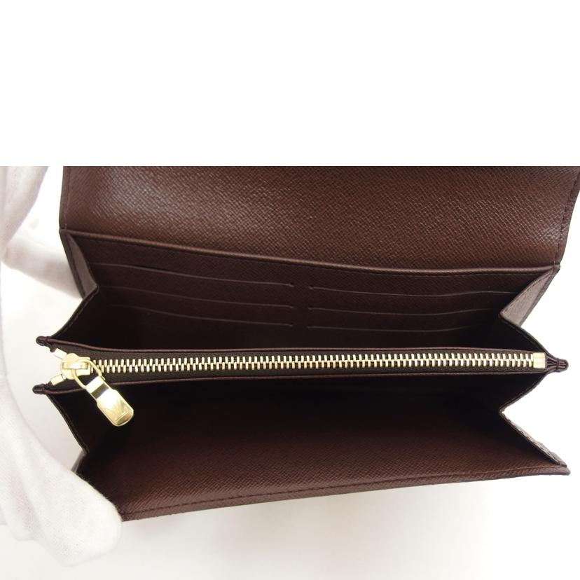 LV ルイヴィトン/ポルトフォイユ・サラ/ダミエ/エベヌ/N61734 //CA0036/Aランク/04