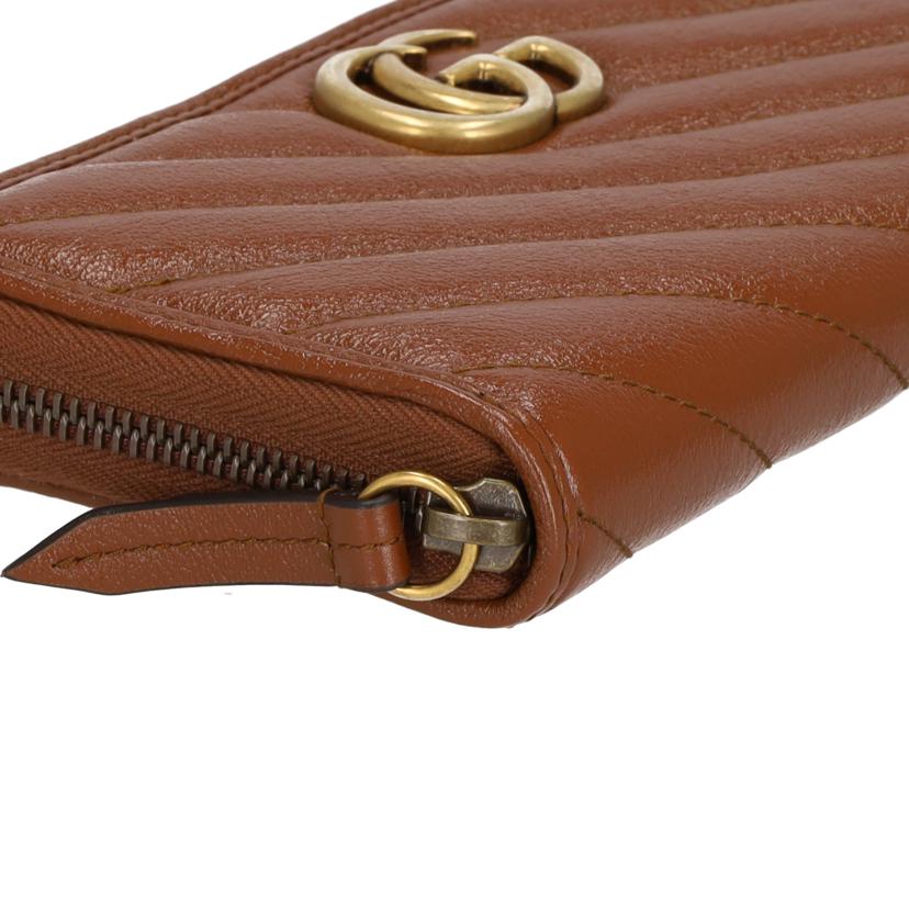 GUCCI グッチ/GGマーモントラウンドジップ長財布/ブラウン/443123・525040//Aランク/75