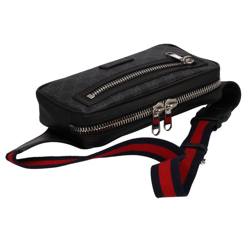 GUCCI グッチ/ソフト GGスプリーム ベルトバッグ/ブラック/474293//520981/Aランク/75