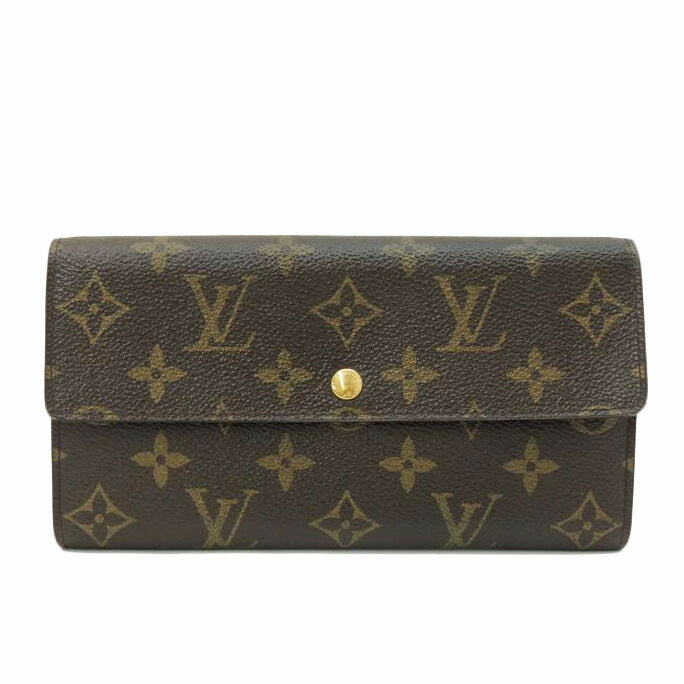 LOUIS VUITTON ルイ・ヴィトン 二つ折り 長財布 ブラウン /ポシェットポルトモネ・クレディNM/モノグラム/M61726//MB0035/ABランク/69